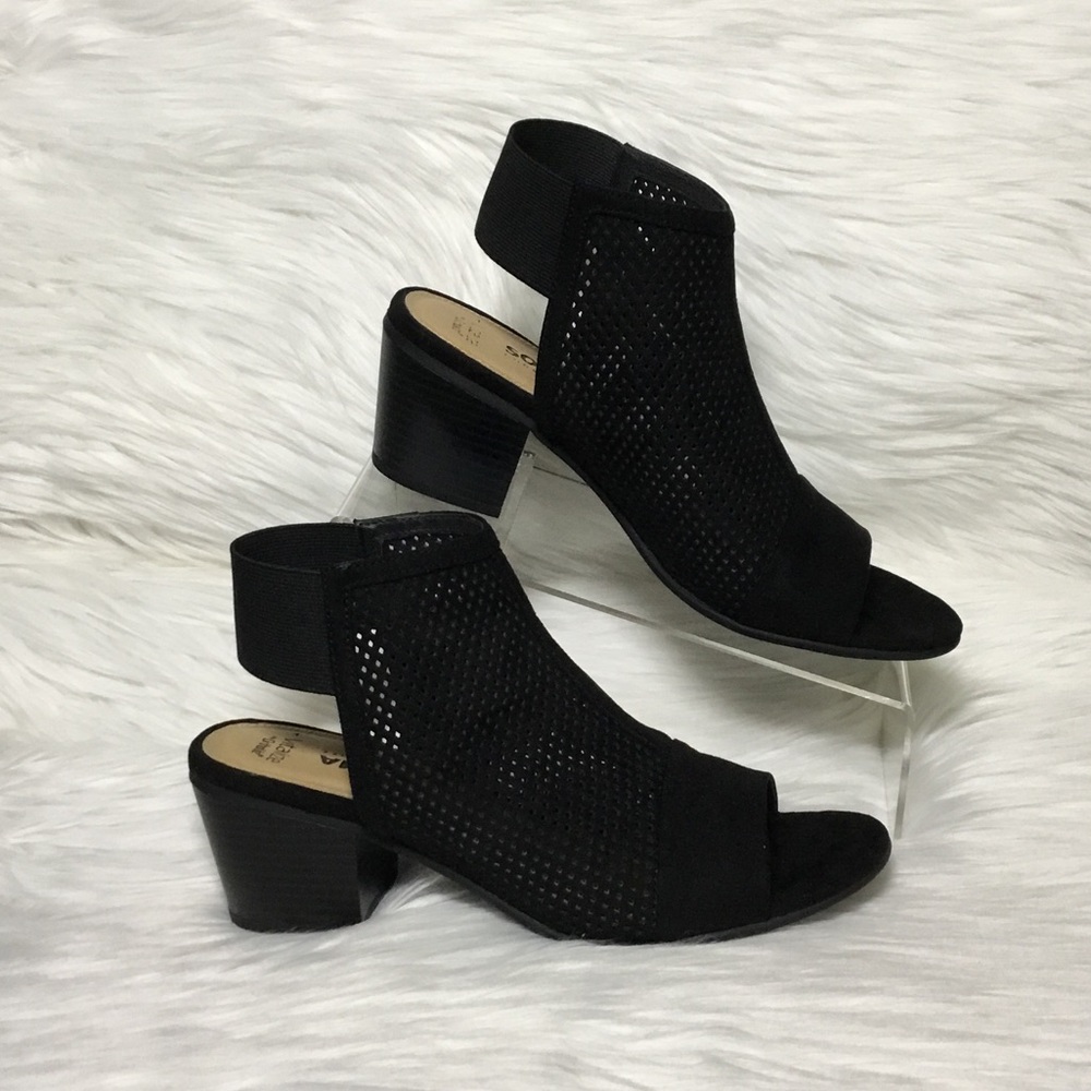 Sonoma Goods For Life Hostel Peep-Toe Sandals, Black, 9.5 - NWT!